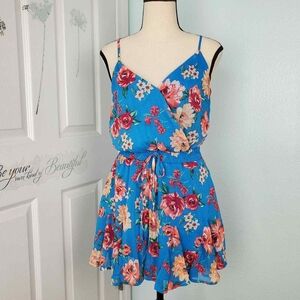 Miami Blue Floral Jumpsuit